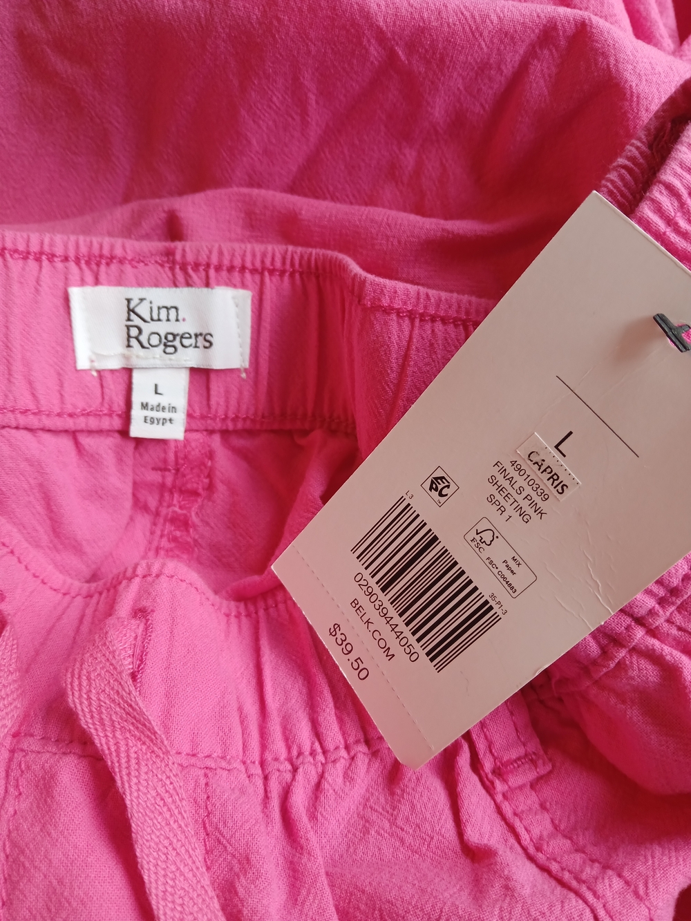 Kim Rogers Pink Capris Size Large NWT - Picture 4 of 5